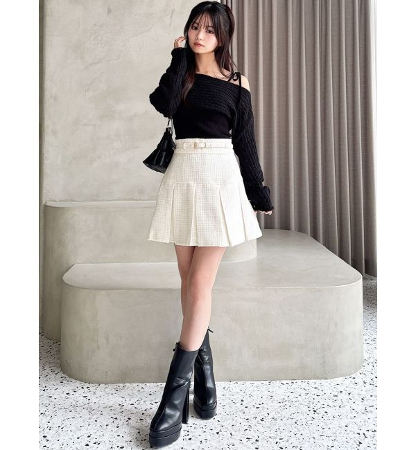 RESEXXY「ツイードプリーツミニスカート【セットアップ着用可能】」|スカート|