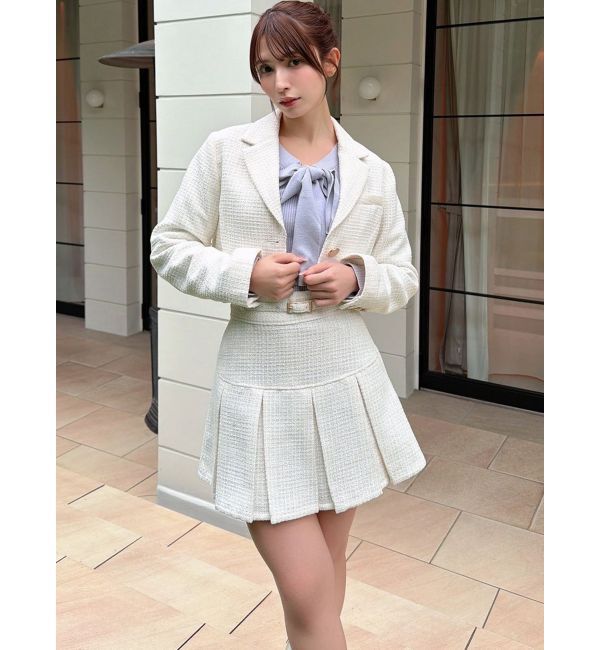 RESEXXY「ツイードプリーツミニスカート【セットアップ着用可能】」|スカート|