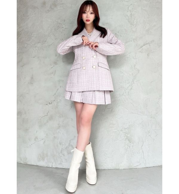 RESEXXY「ツイードプリーツミニスカート【セットアップ着用可能】」|スカート|