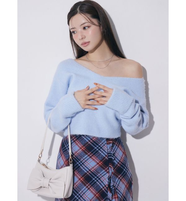 RESEXXY「Vネッククロップドニットプルオーバー」|ニット・セーター|