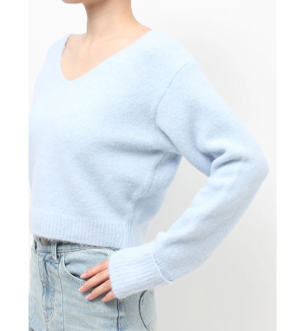 RESEXXY「Vネッククロップドニットプルオーバー」|ニット・セーター|
