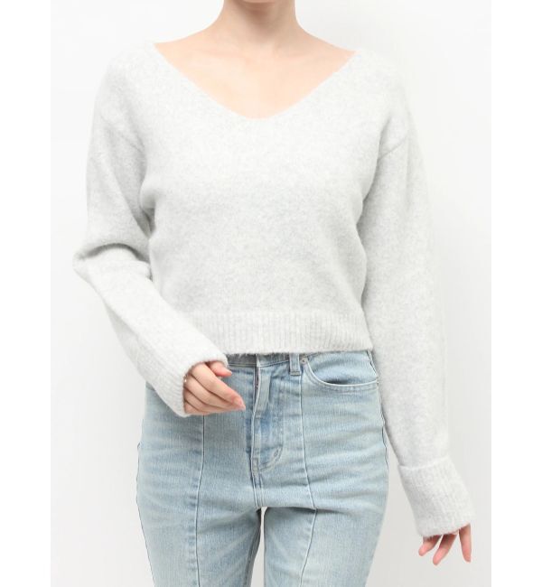 RESEXXY「Vネッククロップドニットプルオーバー」|ニット・セーター|