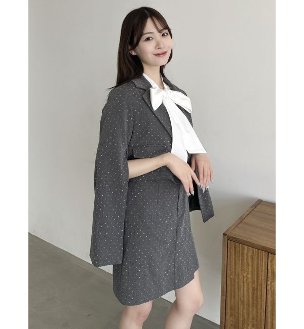 dazzlin「ペプラムタックボウタイブラウス」|シャツ・ブラウス|