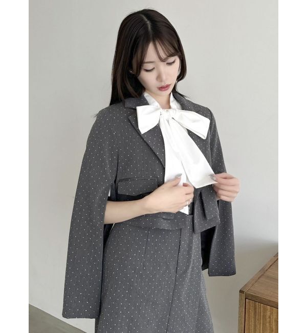 dazzlin「ペプラムタックボウタイブラウス」|シャツ・ブラウス|