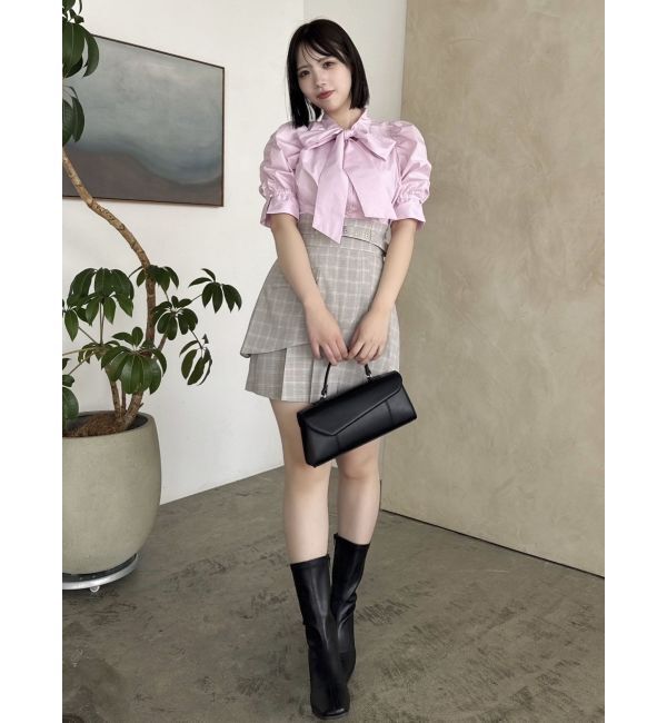 dazzlin「ペプラムタックボウタイブラウス」|シャツ・ブラウス|