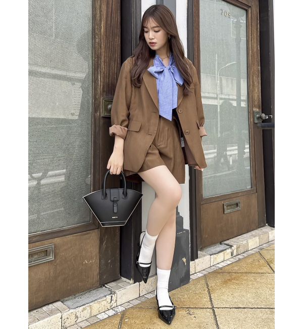 dazzlin「ペプラムタックボウタイブラウス」|シャツ・ブラウス|