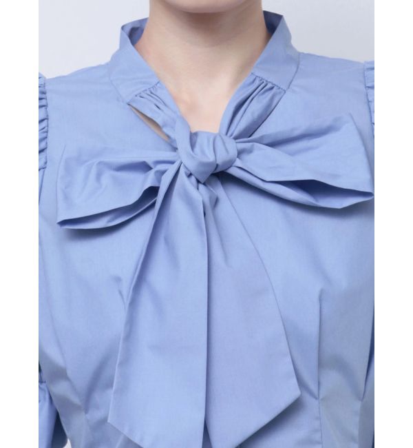 dazzlin「ペプラムタックボウタイブラウス」|シャツ・ブラウス|