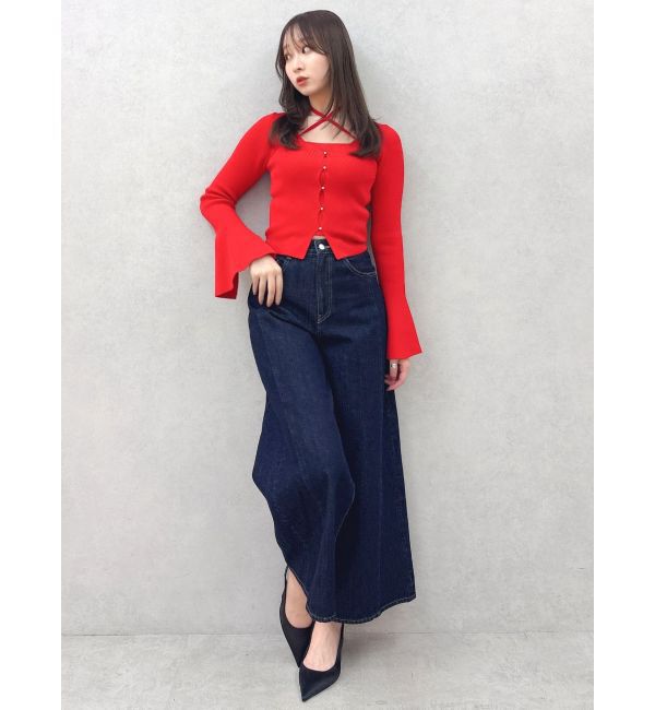 dazzlin「【追加生産分/20周年記念復刻！】カーデタイトトップス」|ニット・セーター|