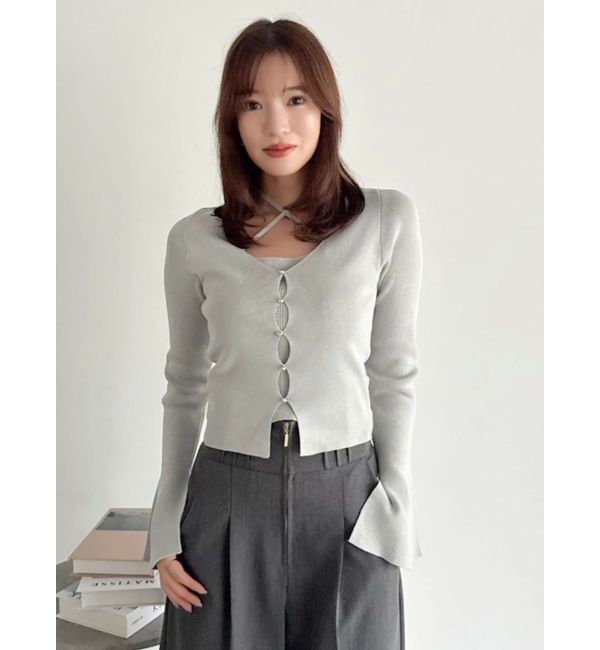 dazzlin「【追加生産分/20周年記念復刻！】カーデタイトトップス」|ニット・セーター|