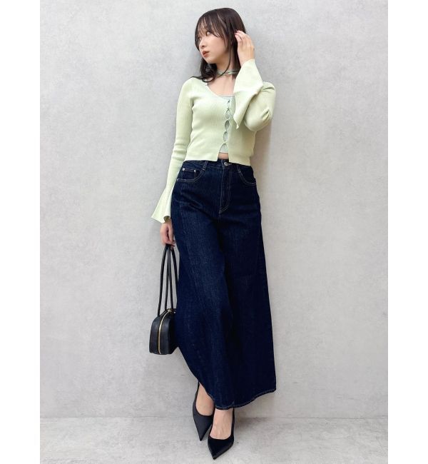 dazzlin「【追加生産分/20周年記念復刻！】カーデタイトトップス」|ニット・セーター|