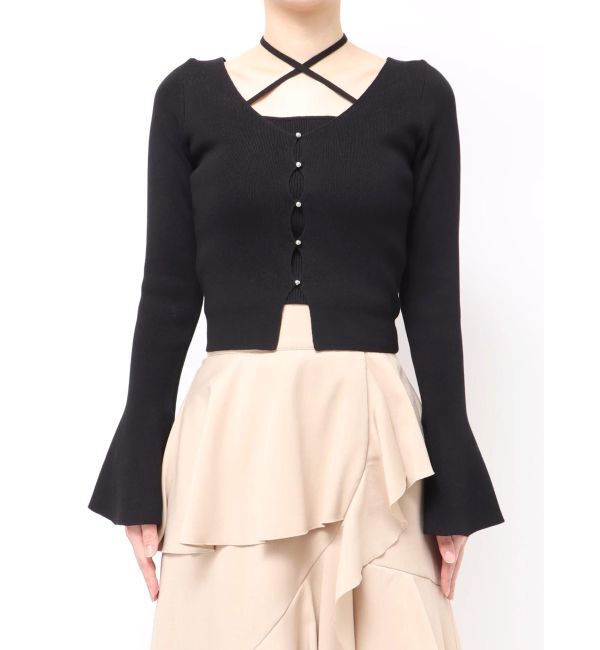 dazzlin「【追加生産分/20周年記念復刻！】カーデタイトトップス」|ニット・セーター|