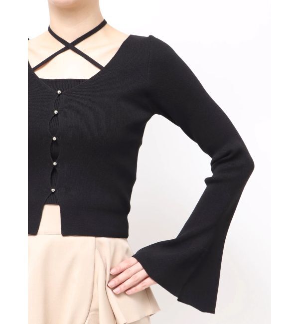 dazzlin「【追加生産分/20周年記念復刻！】カーデタイトトップス」|ニット・セーター|