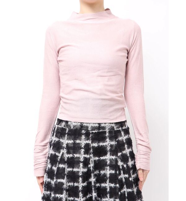 dazzlin「バックオープンスパンコールシアーニットトップス」|ニット・セーター|