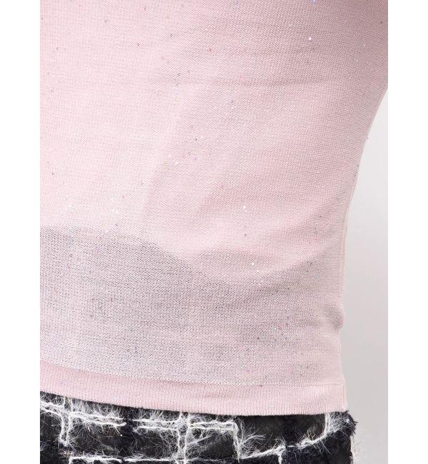 dazzlin「バックオープンスパンコールシアーニットトップス」|ニット・セーター|