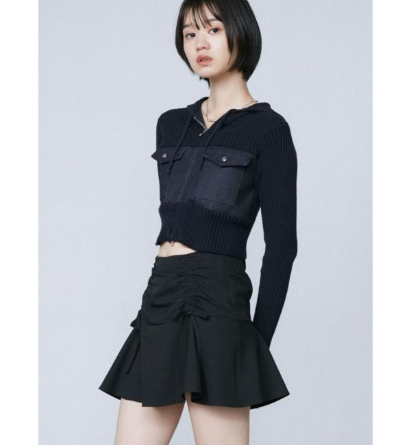 EMODA「ギャザーリボンフレアスカート」|スカート|