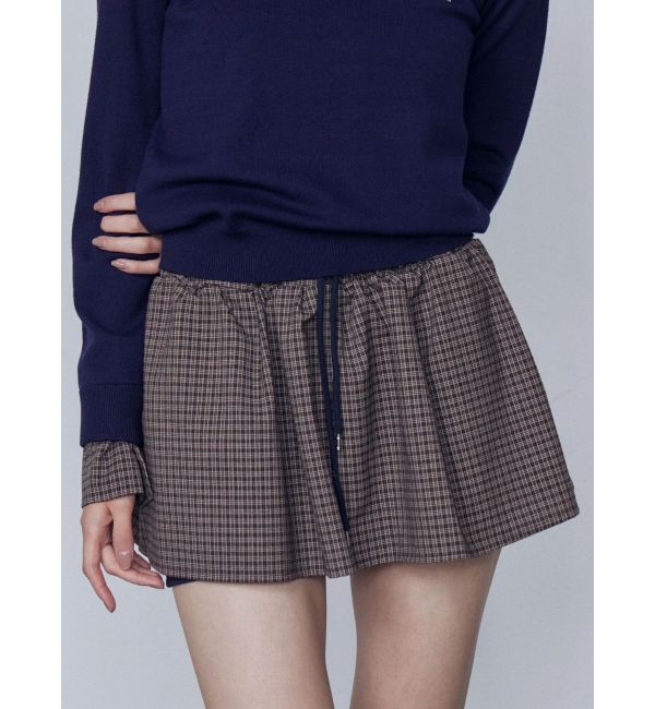 EMODA「レイヤードフレアスカート」|スカート|ネイビー