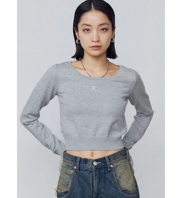 EMODA「プレートクロップニット」|ニット・セーター|