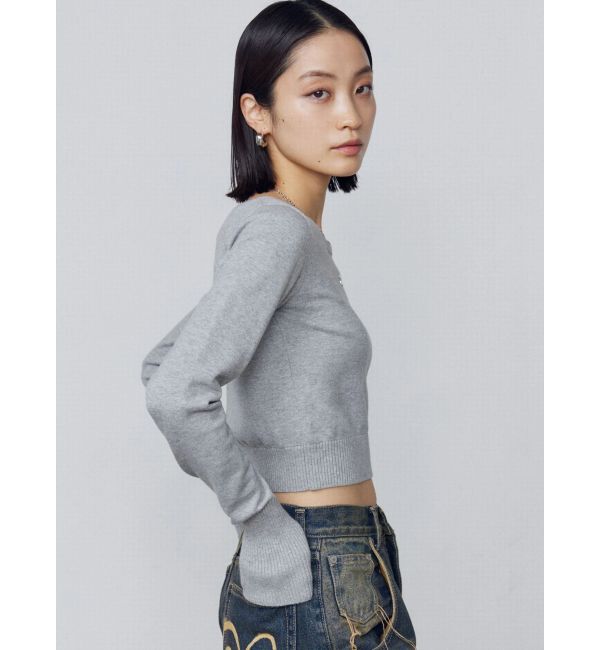 EMODA「プレートクロップニット」|ニット・セーター|