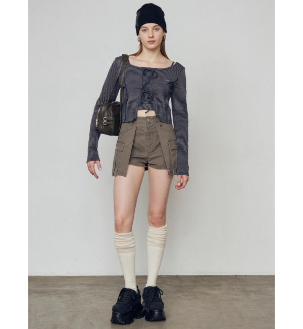 EMODA「レイヤードボックススカートパンツ」|スカート|