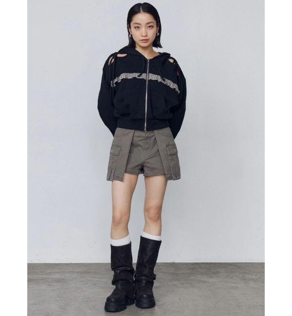 EMODA「レイヤードボックススカートパンツ」|スカート|