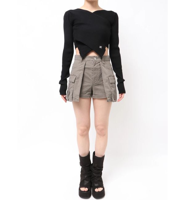 EMODA「レイヤードボックススカートパンツ」|スカート|