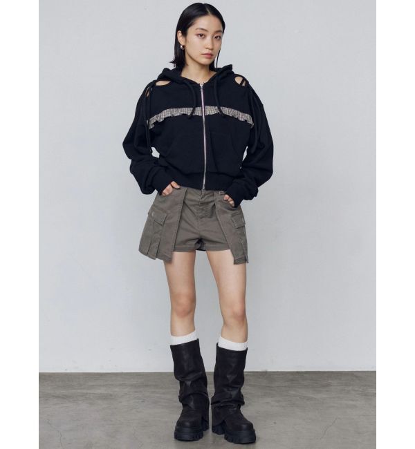 EMODA「レイヤードボックススカートパンツ」|スカート|