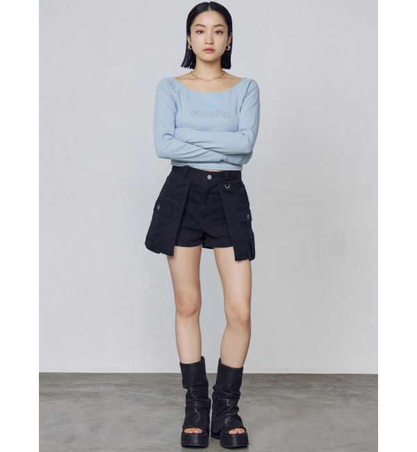 EMODA「レイヤードボックススカートパンツ」|スカート|