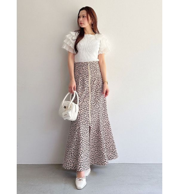 MERCURYDUO「異素材ティアードスリーブニット」|ニット・セーター|