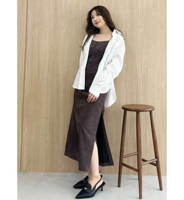 MERCURYDUO「配色ステッチビッグリボンセットシャツ」|シャツ・ブラウス|