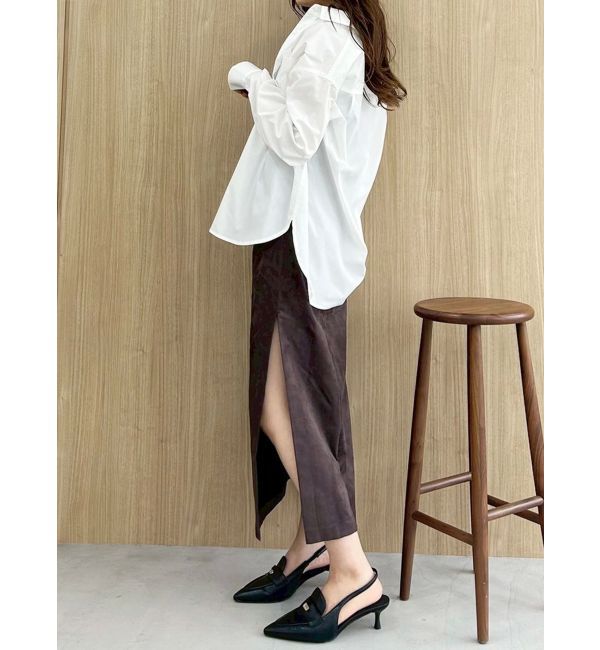 MERCURYDUO「配色ステッチビッグリボンセットシャツ」|シャツ・ブラウス|