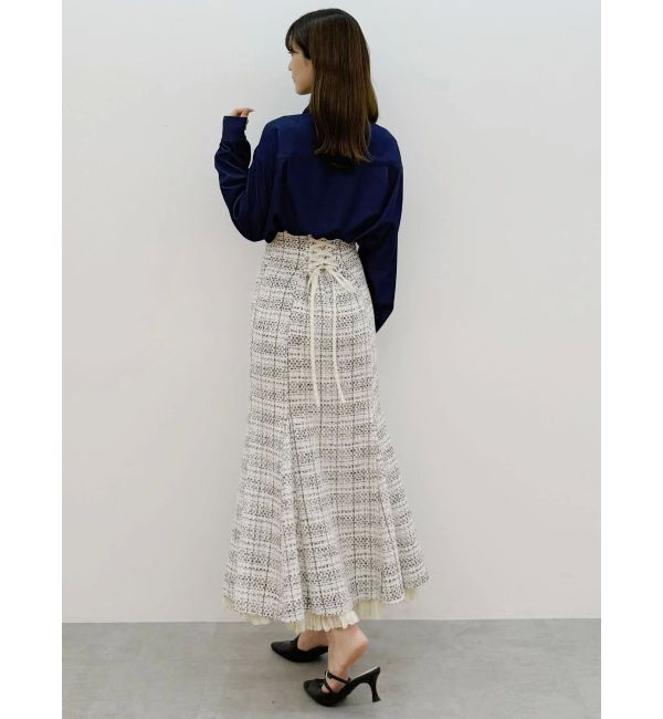 MERCURYDUO「配色ステッチビッグリボンセットシャツ」|シャツ・ブラウス|