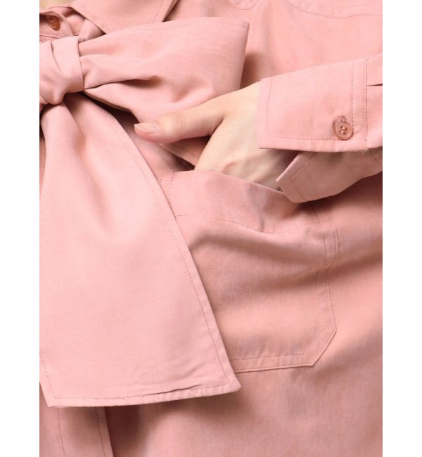 MERCURYDUO「配色ステッチビッグリボンセットシャツ」|シャツ・ブラウス|