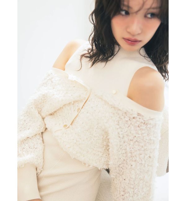 MERCURYDUO「ツイードニットカーデドッキングマーメイドニットワンピース」|ワンピース|