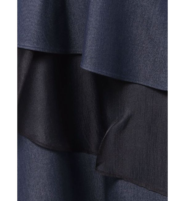 MERCURYDUO「異素材使いティアードスカート」|スカート|