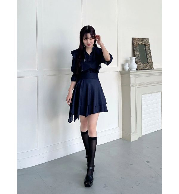 MERCURYDUO「【セットアップ着用可】ラッフルシャツブラウス」|シャツ・ブラウス|