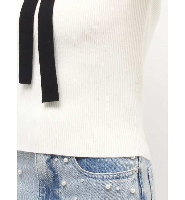 MERCURYDUO「バイカラーボウタイニット」|ニット・セーター|