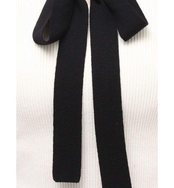 MERCURYDUO「バイカラーボウタイニット」|ニット・セーター|