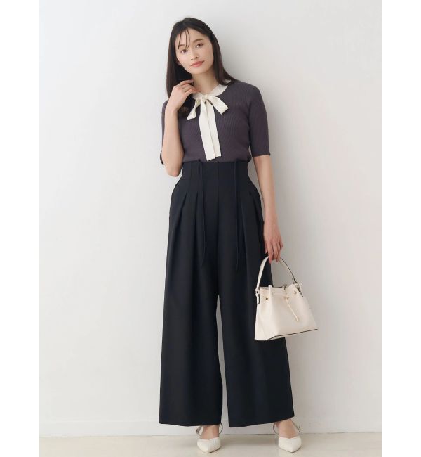 MERCURYDUO「バイカラーボウタイニット」|ニット・セーター|