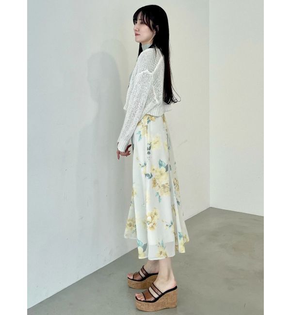 MERCURYDUO「透かし編みラメ混ボレロカーディガン」|カーディガン|