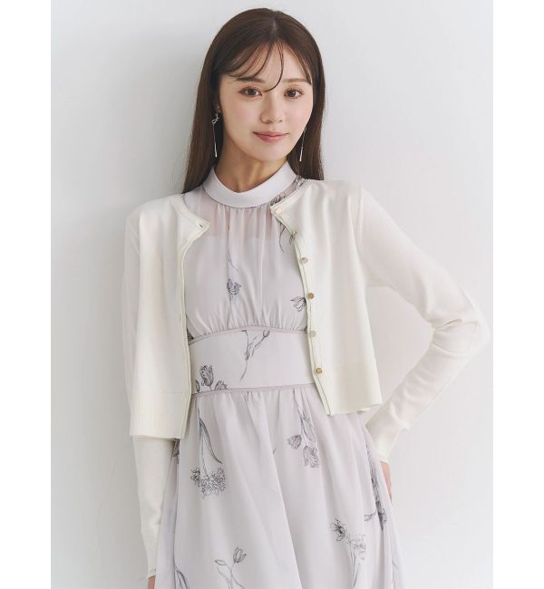 MERCURYDUO「花柄バックレースアップワンピース」|ワンピース|