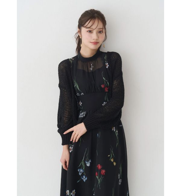 MERCURYDUO「花柄バックレースアップワンピース」|ワンピース|