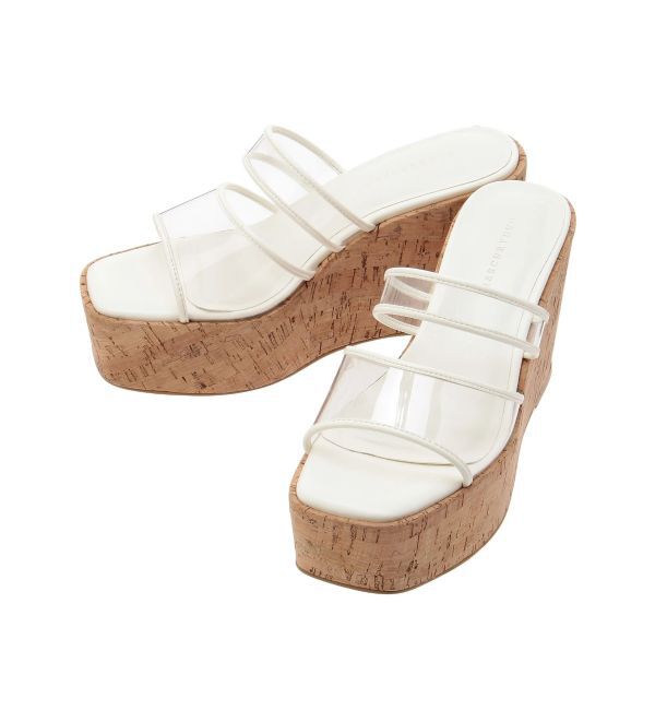 MERCURYDUO「クリアベルトウェッジサンダル」|サンダル|