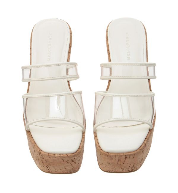 MERCURYDUO「クリアベルトウェッジサンダル」|サンダル|