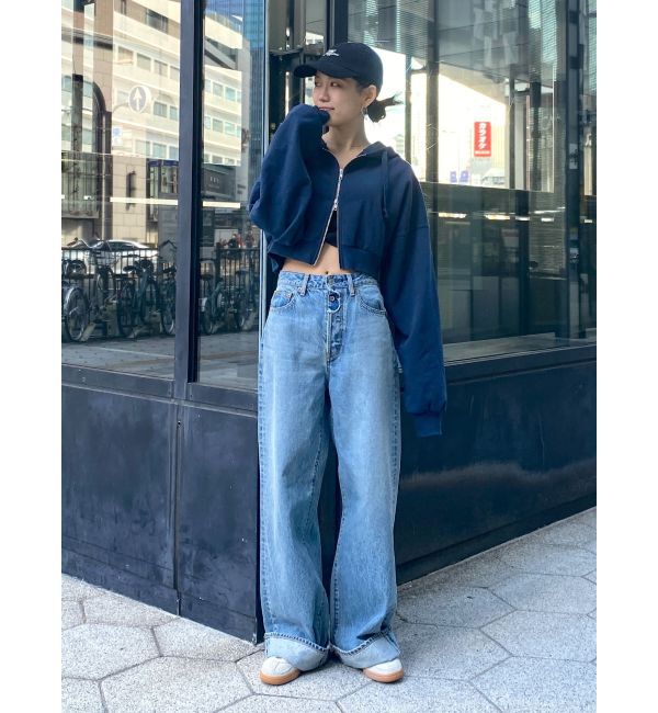 Ungrid「ロールアップルーズデニム」|デニム|