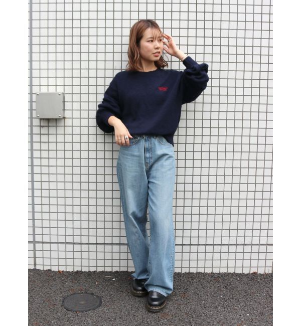 Ungrid「【WEB限定】エンブロイダリーコットン混スラブニット」|ニット・セーター|