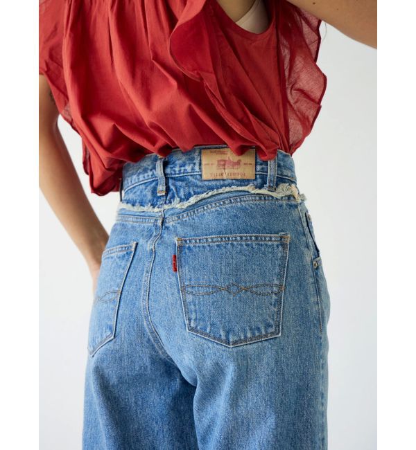 Ungrid「ウエストデザインリメイクデニム」|デニム|