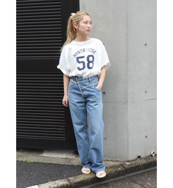 Ungrid「ウエストデザインリメイクデニム」|デニム|