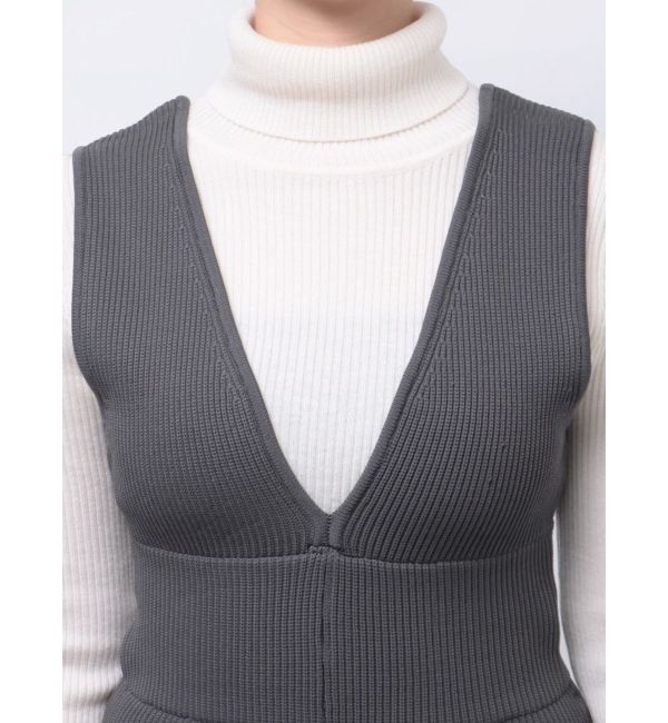 LAGUNAMOON「フォルムラインニットジャンパースカート」|ジャンパースカート|