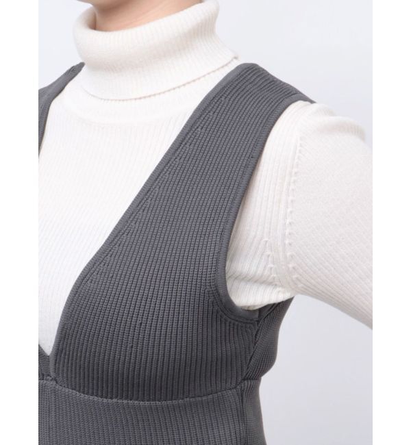 LAGUNAMOON「フォルムラインニットジャンパースカート」|ジャンパースカート|