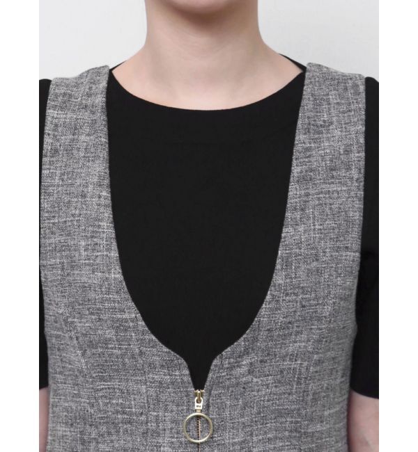 LAGUNAMOON「メランジジャンパースカート」|ジャンパースカート|